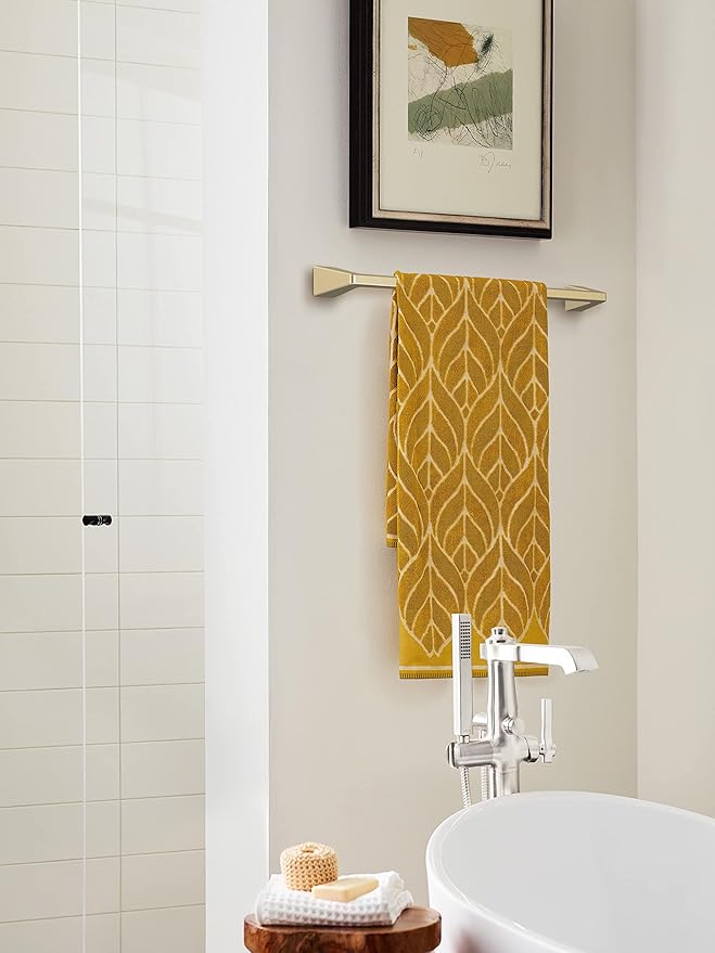 Amerock BH36004BBZ | Golden Champagne Towel Bar | 24 in (610 mm) Towel Rack | Blackrock | Bathroom Towel Holder | Bathroom Hardware | Bath Accessories