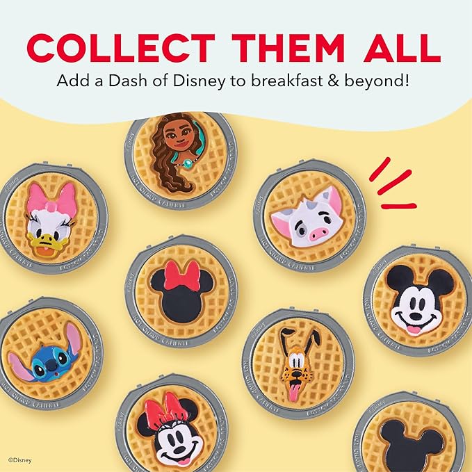 Disney | Dash MultiMaker® Mini Maker System - Electric Waffle Maker & Swappable Plates - 1 MultiMaker®, 4 Plates, Mickey Mouse & Friends Design, Aluminum