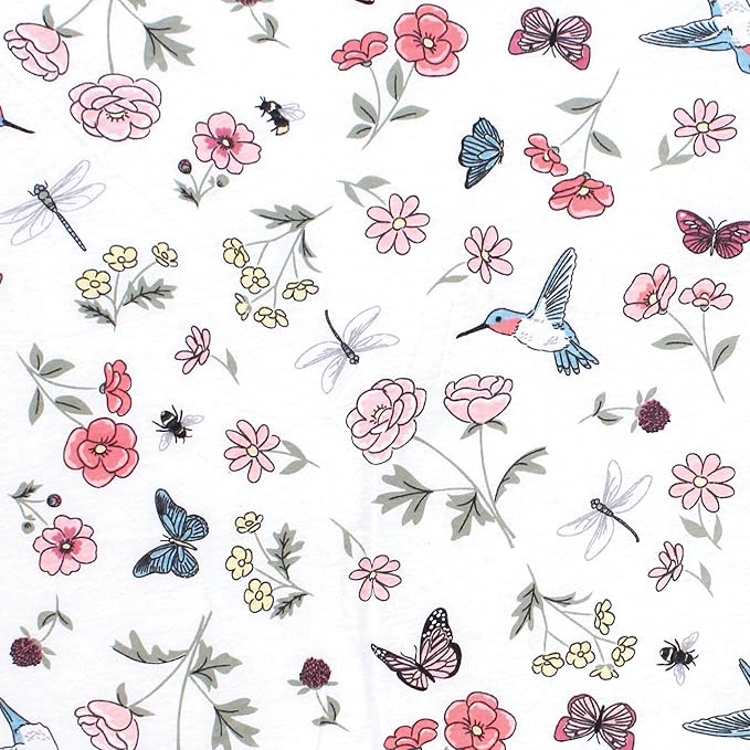 Hudson Baby Unisex Baby Cotton Toddler Pillow Case, Hummingbird Garden, One Size