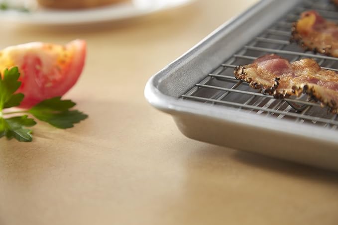 USA Pan Quarter Sheet Oven Safe Nonstick Baking and Cooling Rack