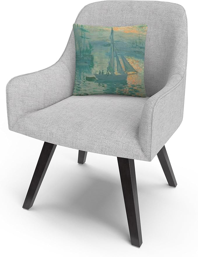 Trademark Fine Art Monet 'Sunrise' 16" X 16" Decorative Throw Pillow