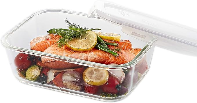 LOCK & LOCK Purely Better Glass Food Storage Container Set, 10 Piece, Clear