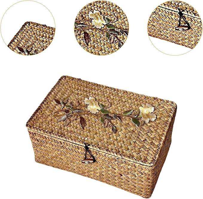 Tabletop Storage Basket, Creative Home Decoration Storage Bin, Empty Gift Box for Wardrobe, Living Room, Bedroom, M