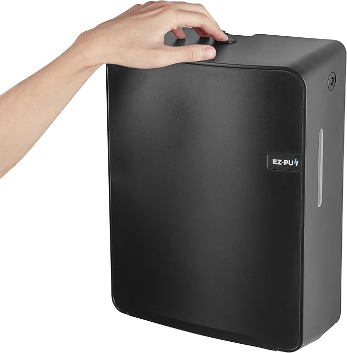 EZbrnd Wall Mount MULTIFOLD Paper Towel Dispenser for Kitchen/Bathroom/Office/RV/Airbnb, Black, 3300B-EZ