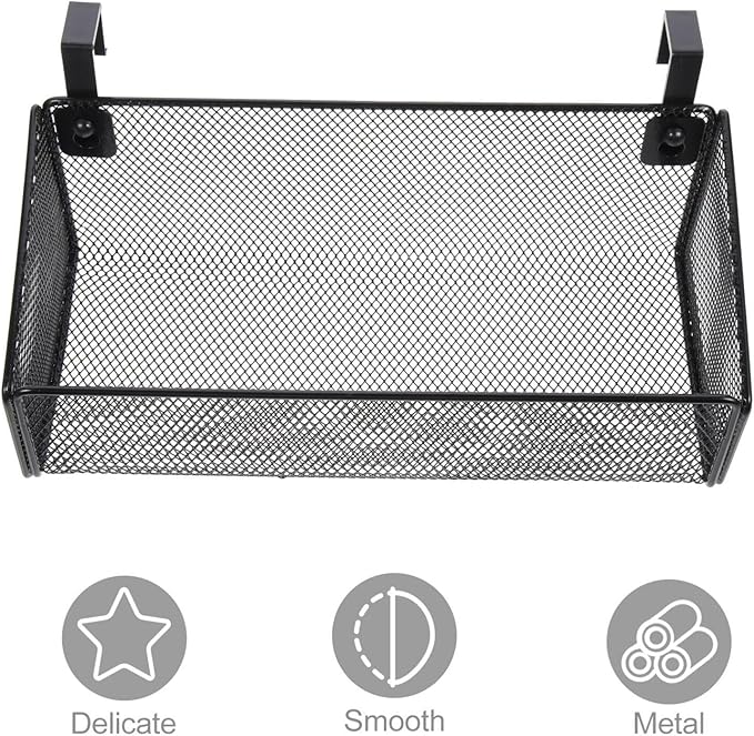 Ipetboom Metal Mesh Basket Phone Organizer Tray Mobile Phones Holder Bedside Hanging Bedside Pocket Organizer Bunk Bed Hanging Organizer Dorm Room Bed Cabinet Office Vegetable Bed Rail
