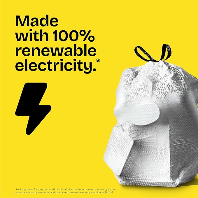 Glad Small Drawstring Trash Bags with Clorox, 4 Gal, Lemon Fresh Bleach, 34 Ct (Package May Vary)