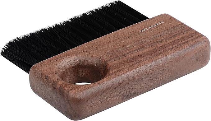 Normcore Barista Cleaning Brush, American Walnut Handle, Barista Bench Cleaning Brush for Espresso Machine, Grinder, Countertop, Compact Coffee Cleaning Tool for Home or Cafe Baristas
