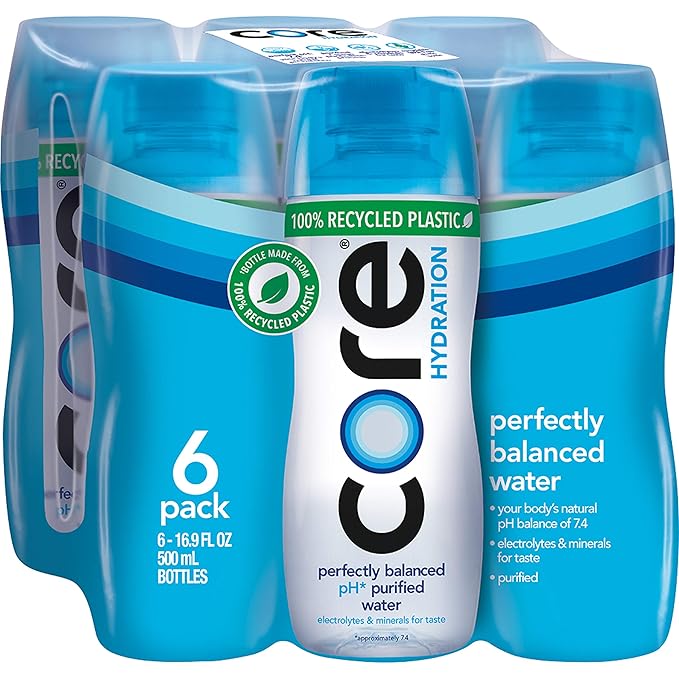 Core Hydration Perfectly Balanced Water, .5 L bottles, 24 Count (4 Packs of 6)