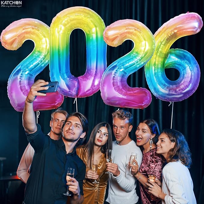 Rainbow Graduation Decorations 2026 | Giant, 42 Inch, Foil 2026 Graduation Balloons Class of 2026 Decorations | 2026 Balloons Number, Graduation Party Decorations | Prom Decorations 2026, Katchon