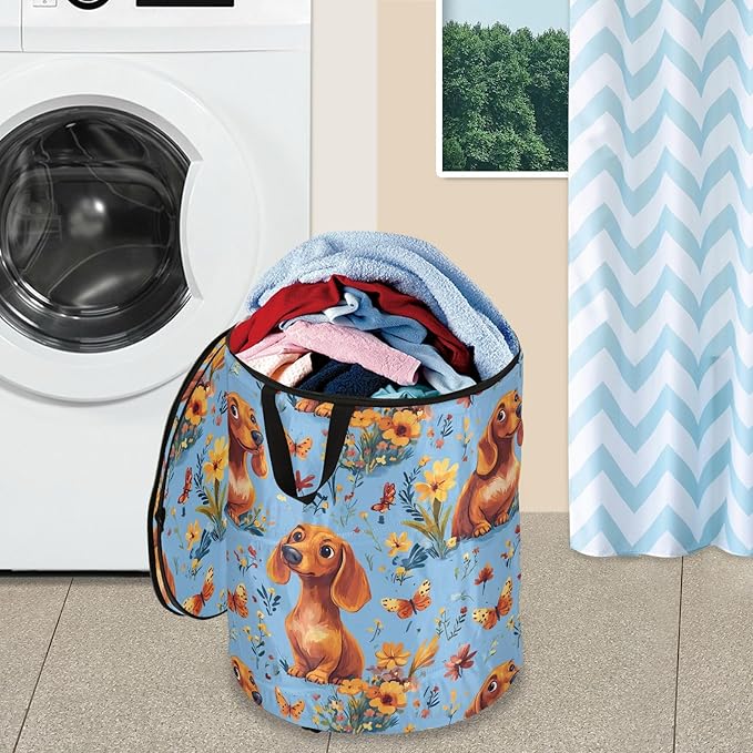 Cute Cartoon Rainbows laundry basket foldable and waterproof pantry baskets with sturdy handle organizing organize utility for room kids nursery bolsas para lavar ropa