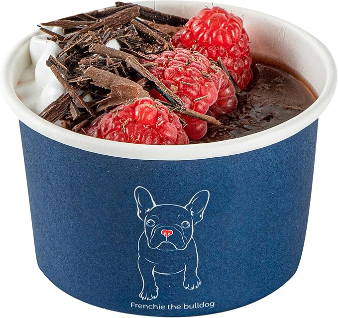 Restaurantware Blue 200 Count To Go Cup Disposable 3 x 3 x 1.8 Inches Paper Mini Cup Grease-Resistant Cup Recyclable Durable Design, Lids Sold Separately