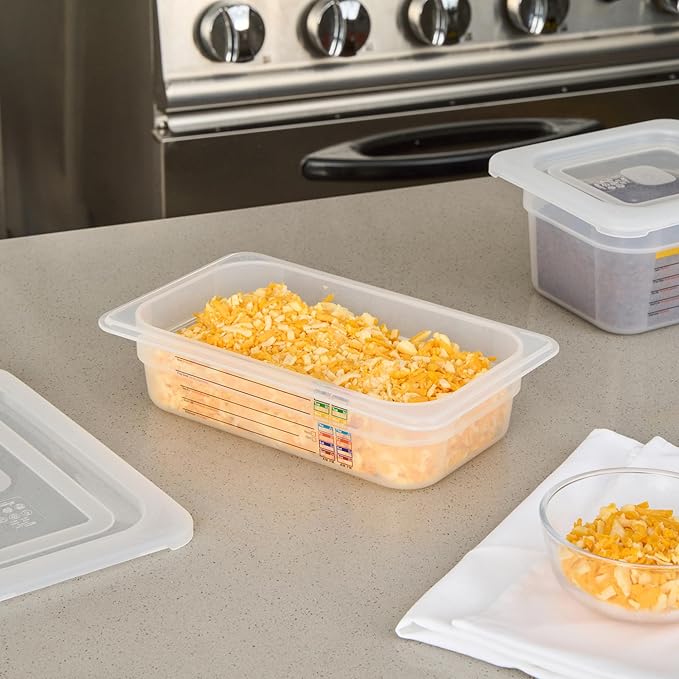 Restaurantware Food Storage Container 10 Pack of 10.3 x 6.2 x 2.5 Inches Plastic Stackable Storage Box White Reusable Label Container Dishwasher Safe For Restaurants And Kitchens
