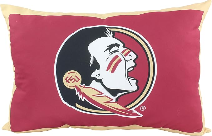 College Covers Everything Comfy Florida State Seminoles 20" x 28" Fully Stuffed Big Logo Pillow