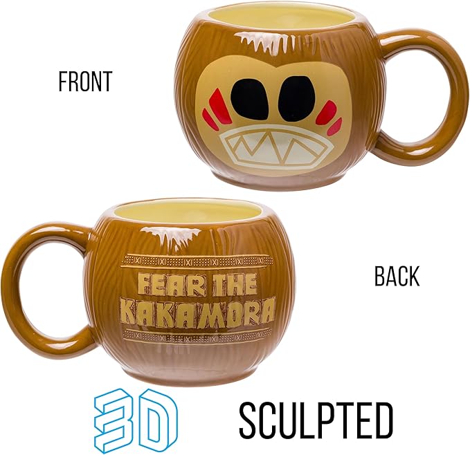 Silver Buffalo Disney Moana Kakamora Ceramic 3D Sculpted Mug, 20 Ounces