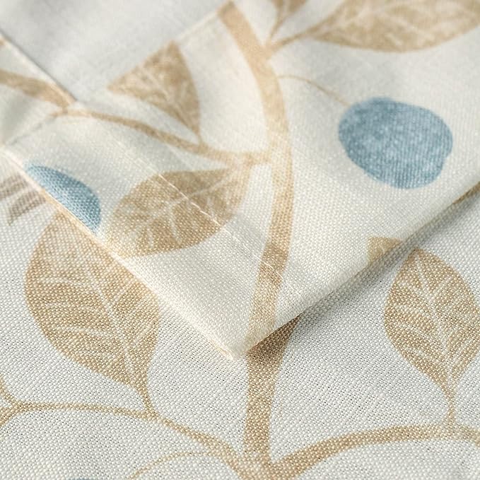 VOGOL Mini Tier Curtains for Small Windows, Cute Birds Print Short Curtains for Nursery Bathroom, Cafe, Door Head, 30 x 30, 2 Panels, Top Pocket