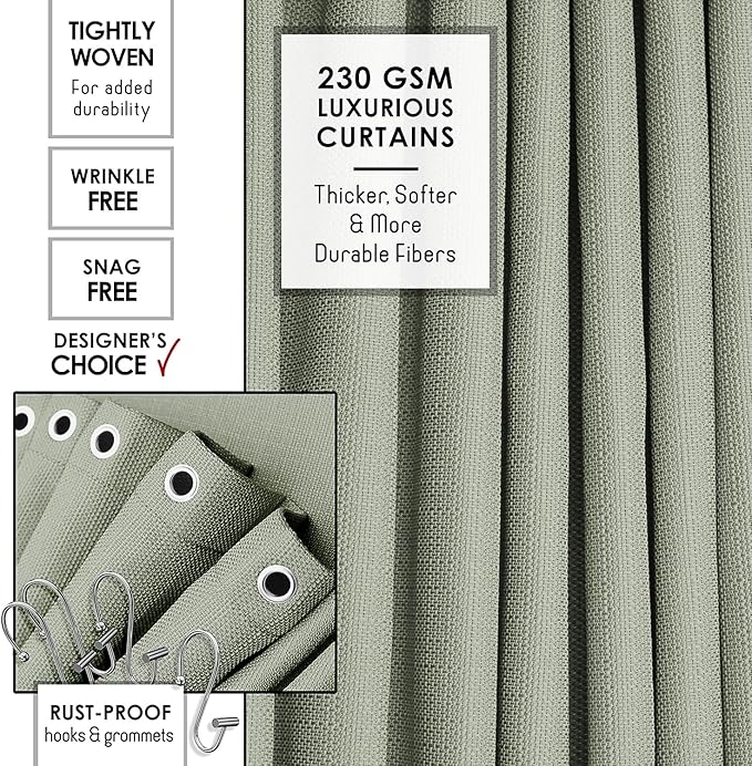 Clara Clark Sage Green Bathroom Set - Bathroom Accessories Set, 24PC Bathroom Accessory Set, Bathroom Sets with Shower Curtain Set, Adhesive Corner Shower Caddy Hanging & Soap Dispenser