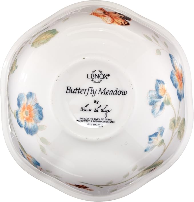 Lenox 806737 Butterfly Meadow Dessert Bowl, Multicolor, 1 Count (Pack of 2)