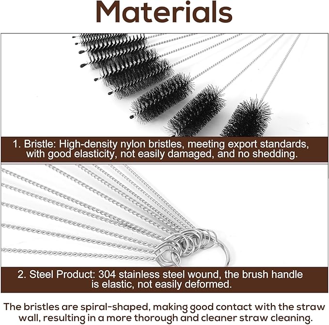 13pcs Coffee Grinder Cleaning Brush Set, Multifunctional Espresso Machine Cleaning Brushes with Long Handle Design Suitable for Coffee Machine Bottle Teapot Nozzle