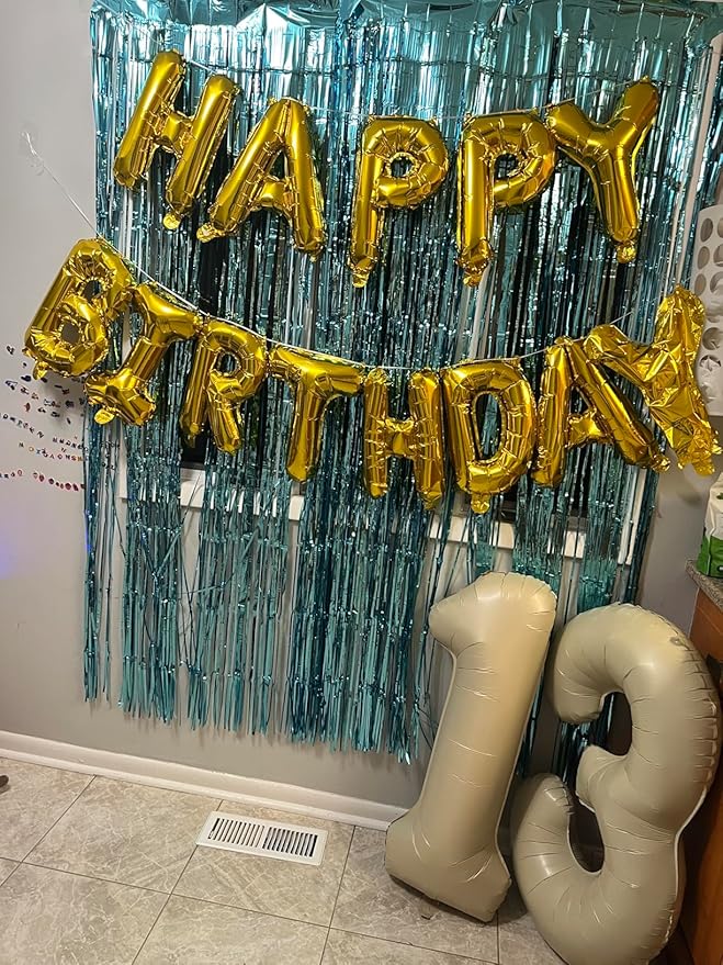 40 Inch Numbers 3 Balloon, Three Cream Happy Birthday Balloons for Girls Boys Babies, Number Balloons for 3 13 23 30 Wedding Bridal Shower Anniversaries Party