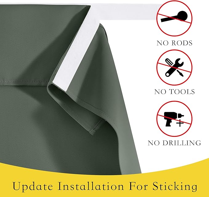 NICETOWN Blackout French Door Curtain,Privacy Thermal Insulated Window Curtain with Velcro for Glass/Front Door/Sliding Door/Patio Door 1 Panel(W12 x L40,Dark Mallard)