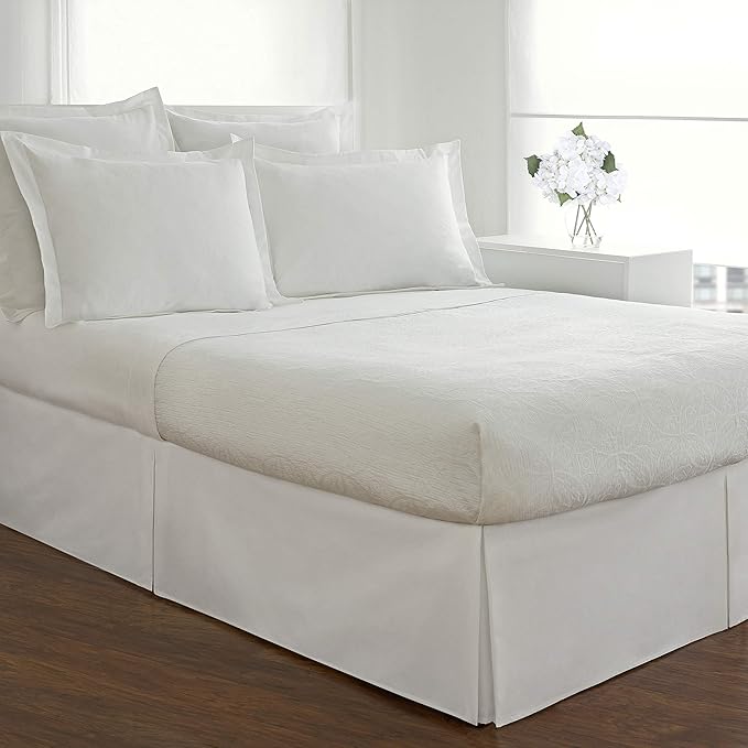 FRESH IDEAS Poplin Tailored 2-Pack Pillow Sham, Standard, White