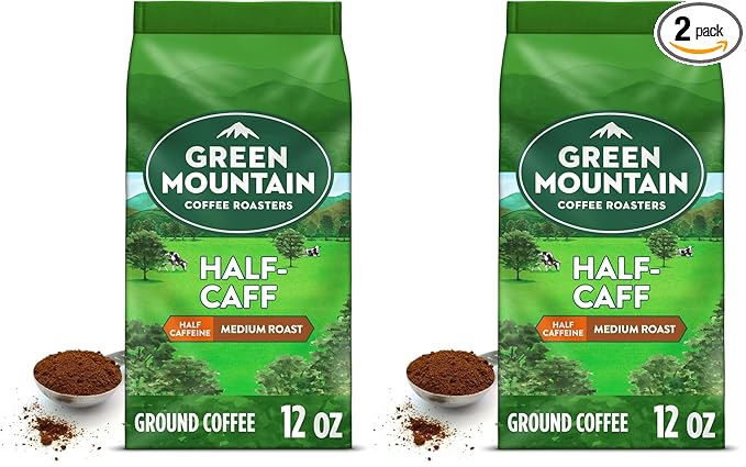 Green Mountain Coffee Roasters Half-Caff, 12 oz. Ground (Pack of 2)