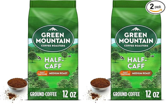 Green Mountain Coffee Roasters Half-Caff, 12 oz. Ground (Pack of 2)