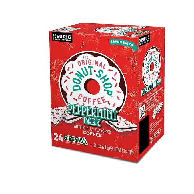 The Original Donut Shop Peppermint Bark Keurig Single-Serve K-Cup Pods, Light Roast Coffee, 96 Count