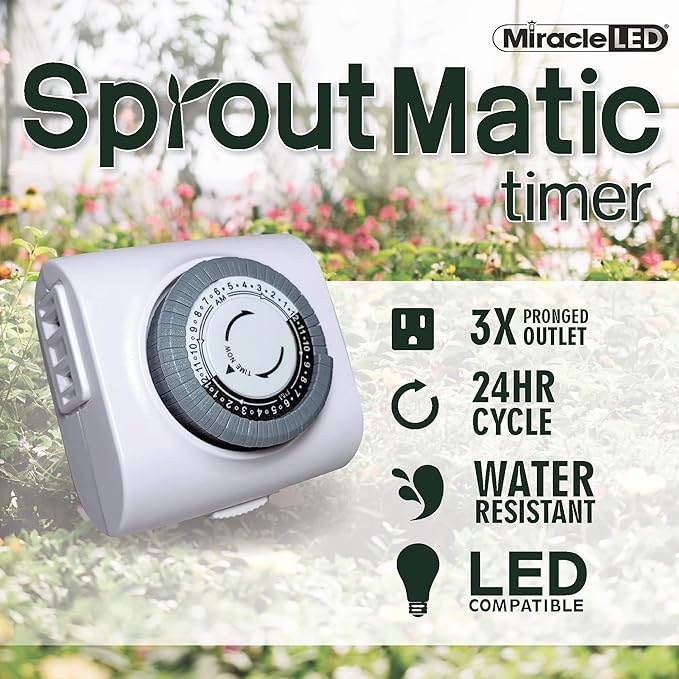 Miracle LED Full Spectrum Single Socket Absolute Daylight Plus Light Fixture with Timer