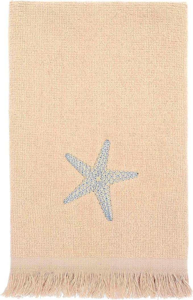 Avanti Linens - 3pc Towel Set, Soft & Absorbent Cotton, Coastal Home Decor (by The Sea Collection, Rattan)
