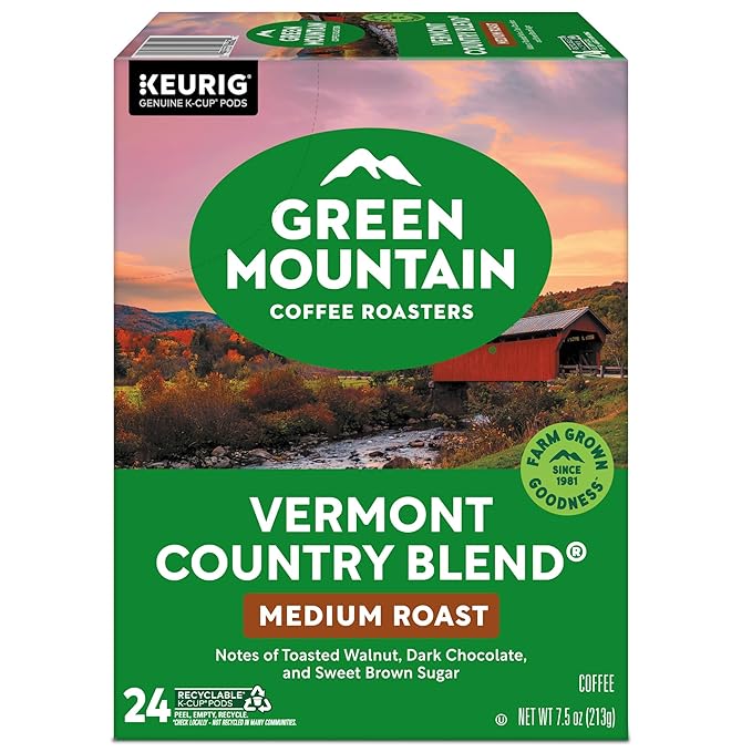 Green Mountain Coffee Roasters Vermont Country Blend, Single-Serve Coffee K-Cup Pods, Medium Roast, 96 Count