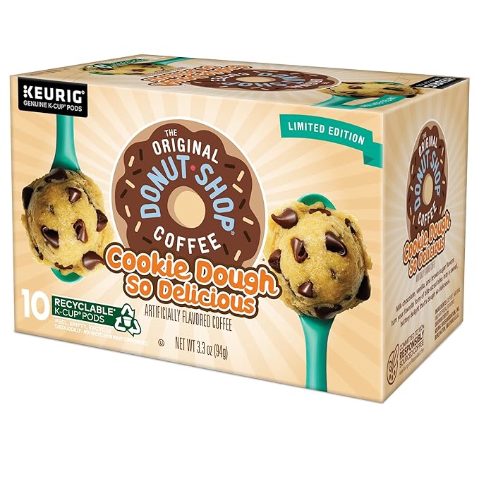 The Original Donut Shop Cookie Dough So Delicious Coffee, Single-Serve Keurig K-Cup Pods, 60 Count
