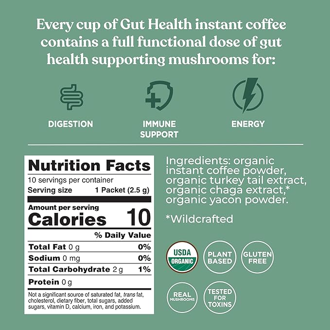 Four Sigmatic Mushroom Coffee Mix Pack of 2 - Lion's Mane and Chaga & Cordyceps and Chaga