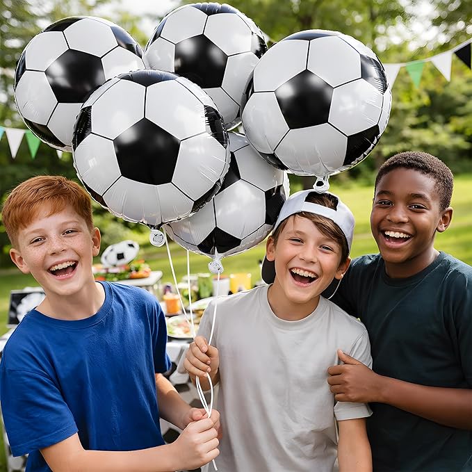Soccer Party Decorations - 18 Inch Soccer Balloons for Soccer Sports Theme Birthday Party Favors Suppiles | Foil Mylar Helium Balloons for 2026 World Soccer Cup Decorations