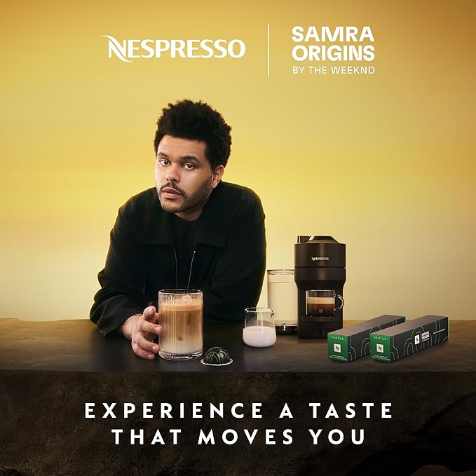 Nespresso I Samra Origins by The Weeknd Vertuo Togetherness Blend, Double Espresso, Light Roast, 20-Count Coffee Pods, Brews 2.7 fl. Oz.