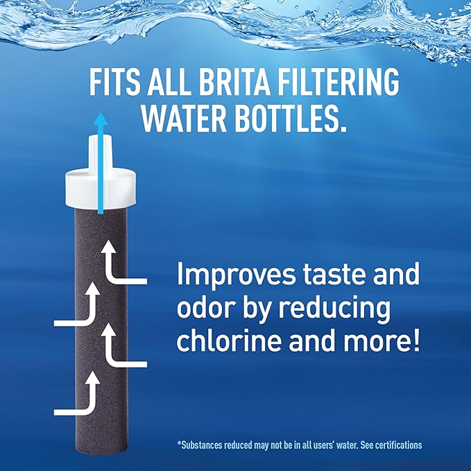 BRITA 36386 Premium Water Filter Bottles, 26oz, Night Sky (Pack of 6)