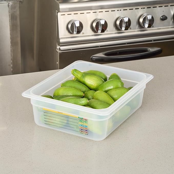 Restaurantware Food Storage Container 10 Pack of 12.7 x 10.3 x 3.9 Inches Plastic Stackable Storage Box White Reusable Label Container Dishwasher Safe For Restaurants And Kitchens
