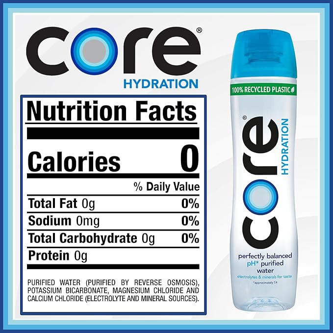 Core Hydration Perfectly Balanced Water, 30.4 fl oz bottle (Pack of 12)