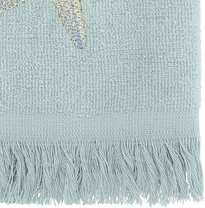 Avanti Linens - Fingertip Towel, Soft & Absorbent Cotton Towel, Coastal Inspired Bathroom Accessories (By the Sea Collection, Mineral)