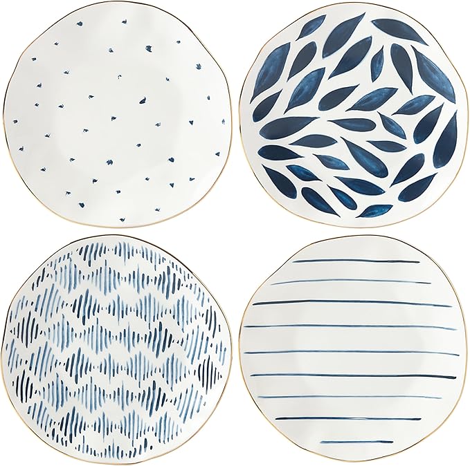 Lenox Blue Bay 4-Piece Dessert Plate Set, 4.05 LB