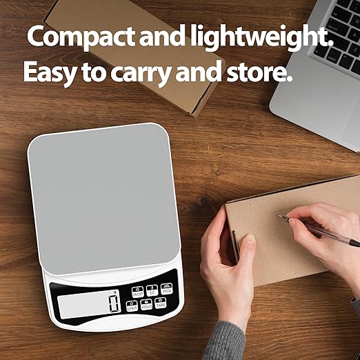 Core Innovations Digital Kitchen Food Scale, High Precision Food Weight Scale with Tare Function, LCD Display, Multi-Unit G/oz/lb/ML, Compact Scale for Cooking, Baking, Meal Prep & Portion Control