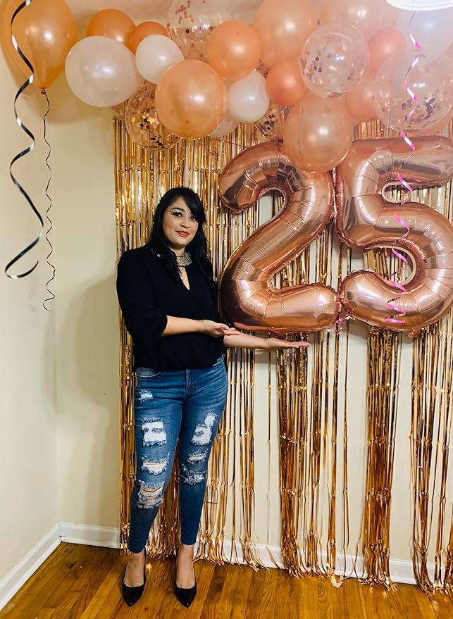 30 Balloon Numbers, Number Balloons 40 In 30th Birthday Decorations for Her Him, Rose Gold Birthday Party Decorations for Wedding, Celebration Party, Graduations