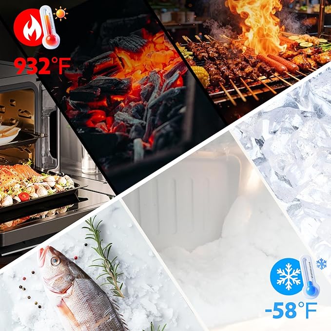 Liquid Silicone Gloves Food Grade Heat Resistant Waterproof Breathable for Baking Cooking Grilling Graffiti-Art Printing Large