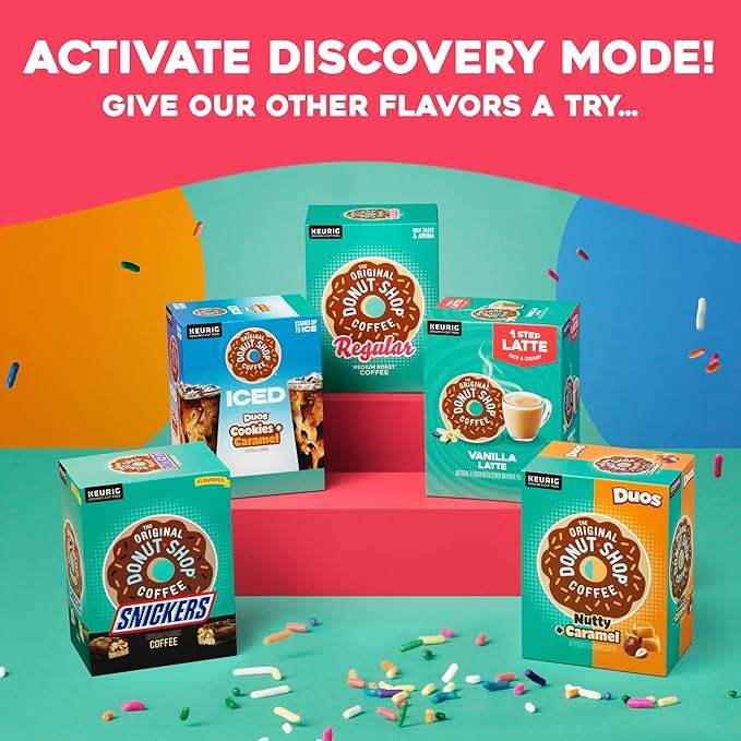 The Original Donut Shop Cookie Dough So Delicious, Keurig Single Serve K-Cup Pods, Flavored Coffee, 96 Count