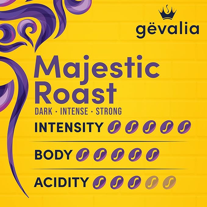 Gevalia Majestic Roast Bold Roast K‐Cup Coffee Pods, 10 ct Box