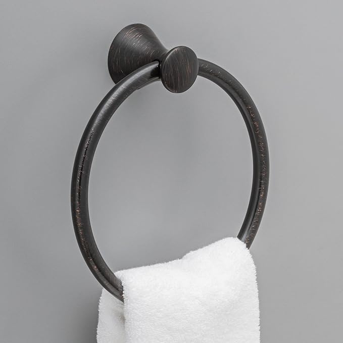 Delta Lahara (1-Pack) Hand Towel Holder Venetian Bronze Towel Racks for Bathroom Wall Round Towel Ring Holder for Bath Towel Hanger for Kitchen, Bathroom Accessories 73846-RB