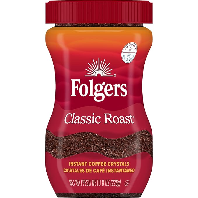 Folgers Classic Roast Instant Coffee, 8 Oz. Jar