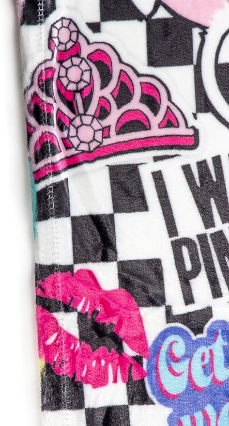Jay Franco Plush Throw Blanket – Soft & Comfy 50x70 Inches Throw for Couch or Bed – Cozy Home Décor for Living Room & Bedroom, Multi - Mean Girls
