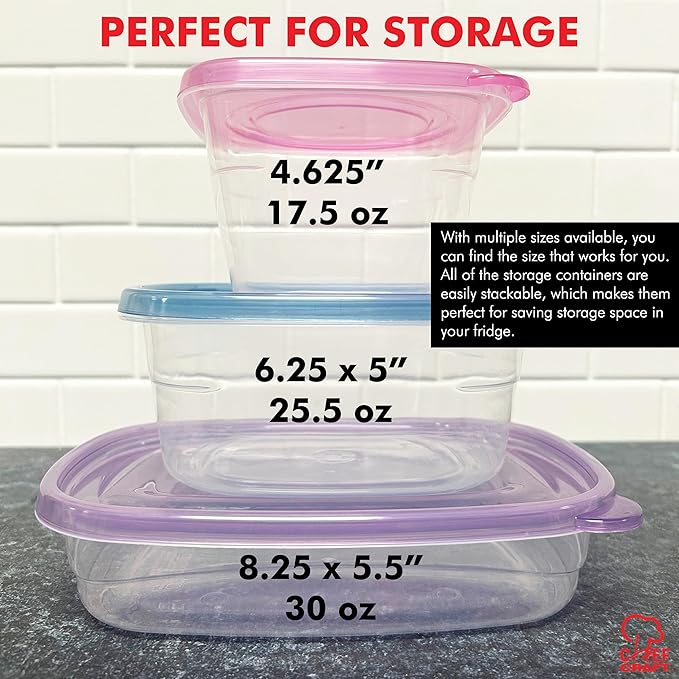 Chef Craft Food Storage Sq. 4.625" - 4 pk