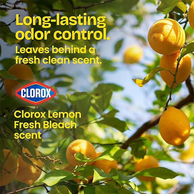 Glad Small Drawstring Trash Bags with Clorox, 4 Gal, Lemon Fresh Bleach, 34 Ct (Package May Vary)